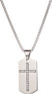 EYE CANDY LOS ANGELES Men's Samuel Cross Dogtag Pendant Necklace