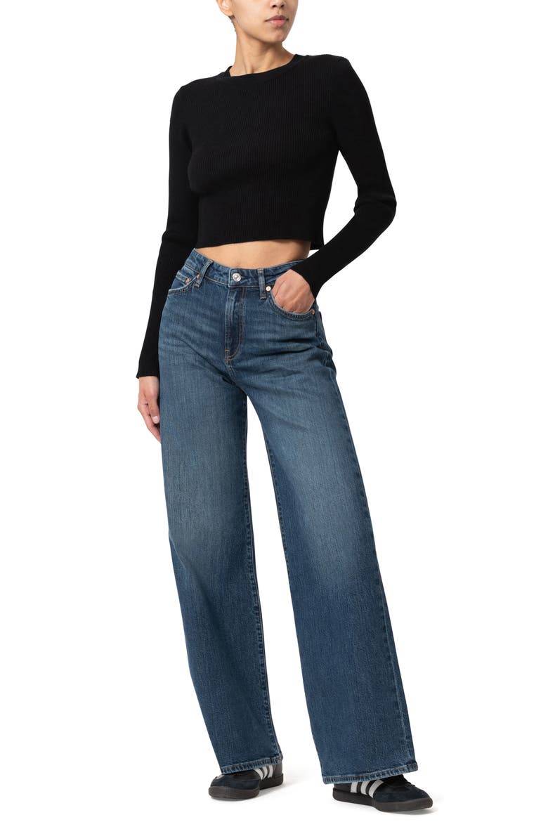 Florida High Waist Wide Leg Jeans, Alternate, color, MIDNIGHT CLASSIC BLUE