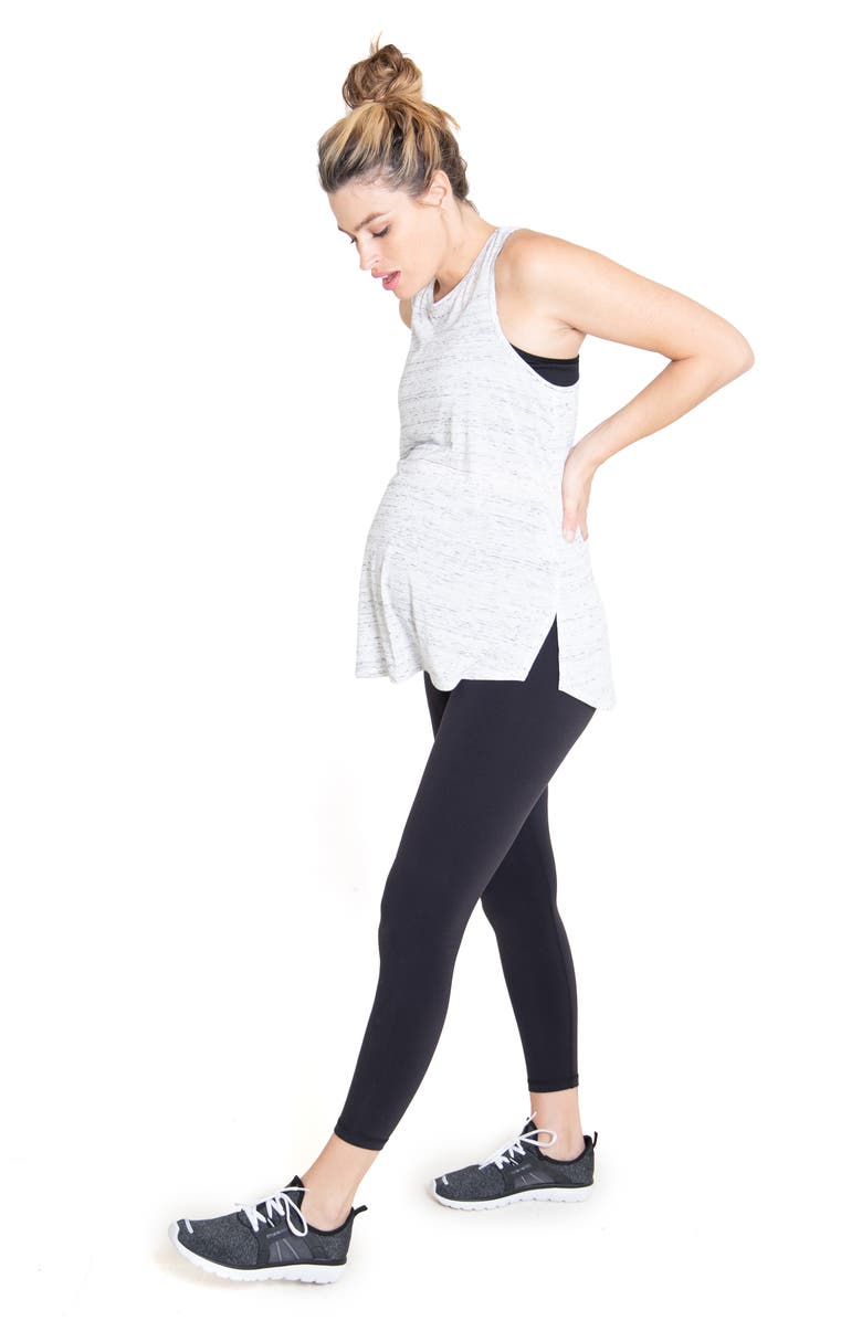 Ingrid & Isabel <sup>®</sup> Crossover Panel<sup>®</sup> Waist 7/8 Active Maternity Leggings, Alternate, color,