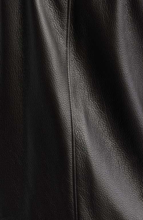 Canali Leather Jacket In Black
