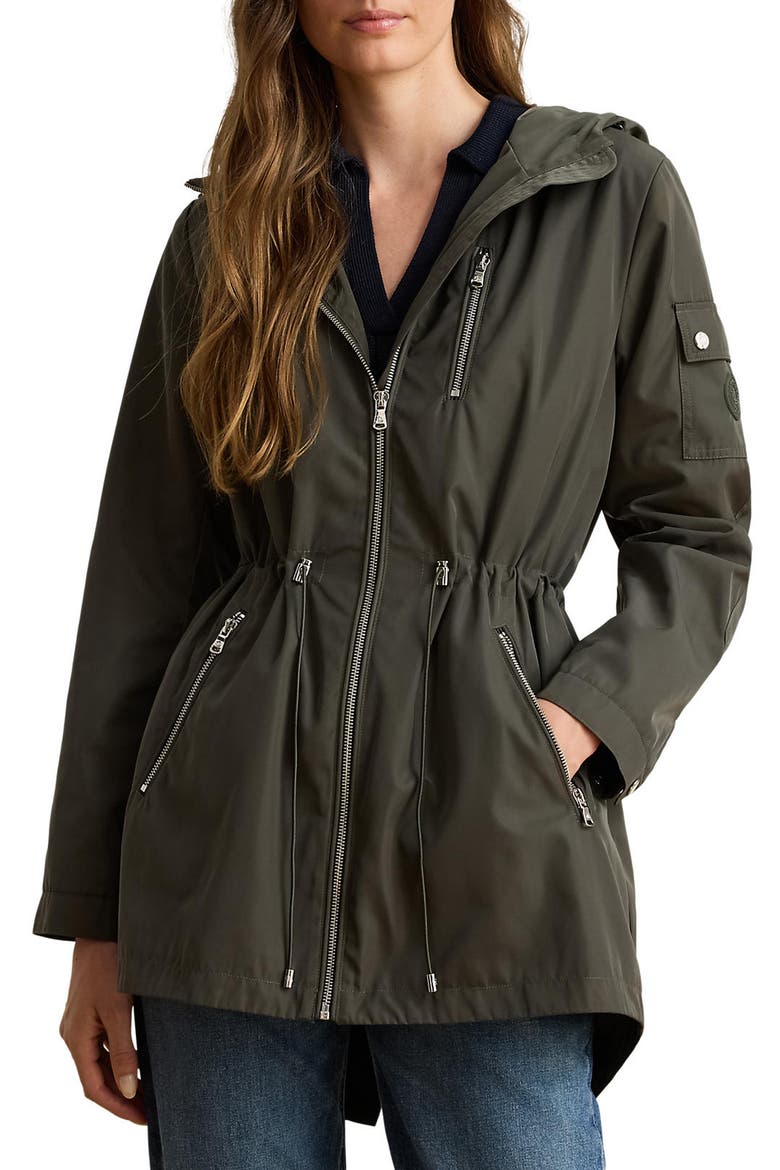 Hooded Zip Anorak, Main, color, LODEN
