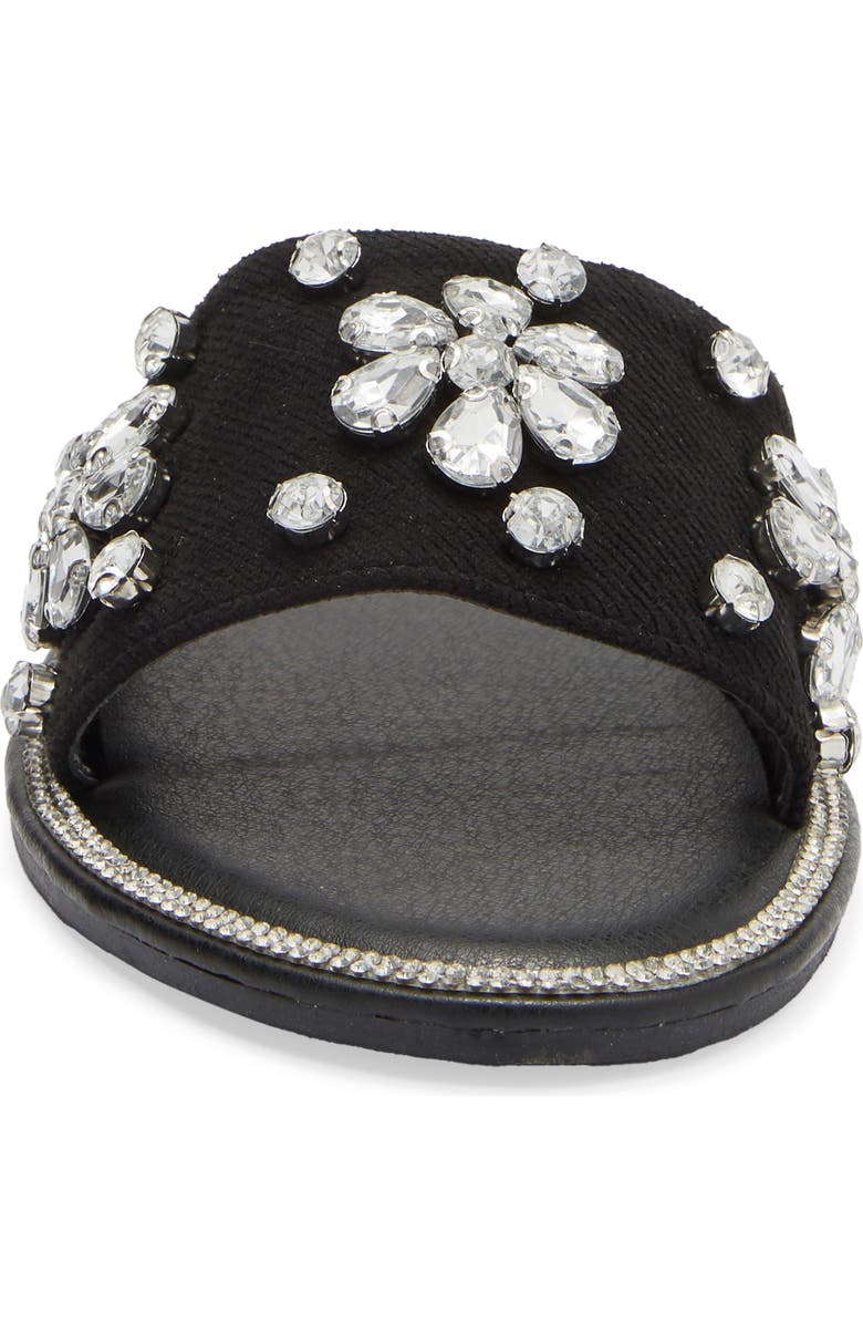 TOP MODA Paz Slide Sandal, Alternate, color, Black Denim