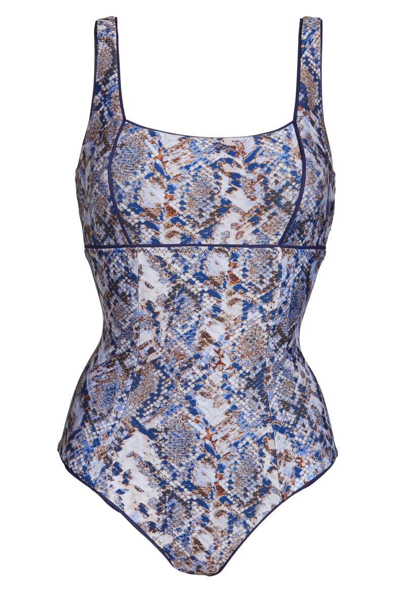 Animal Kingdom One-Piece Swimsuit, Alternate, color, PYTHON