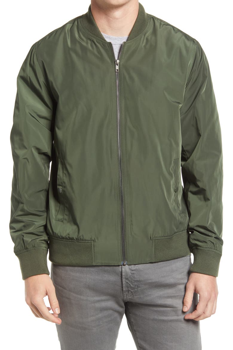 Lightweight Bomber Jacket, Alternate, color, GREEN IVY