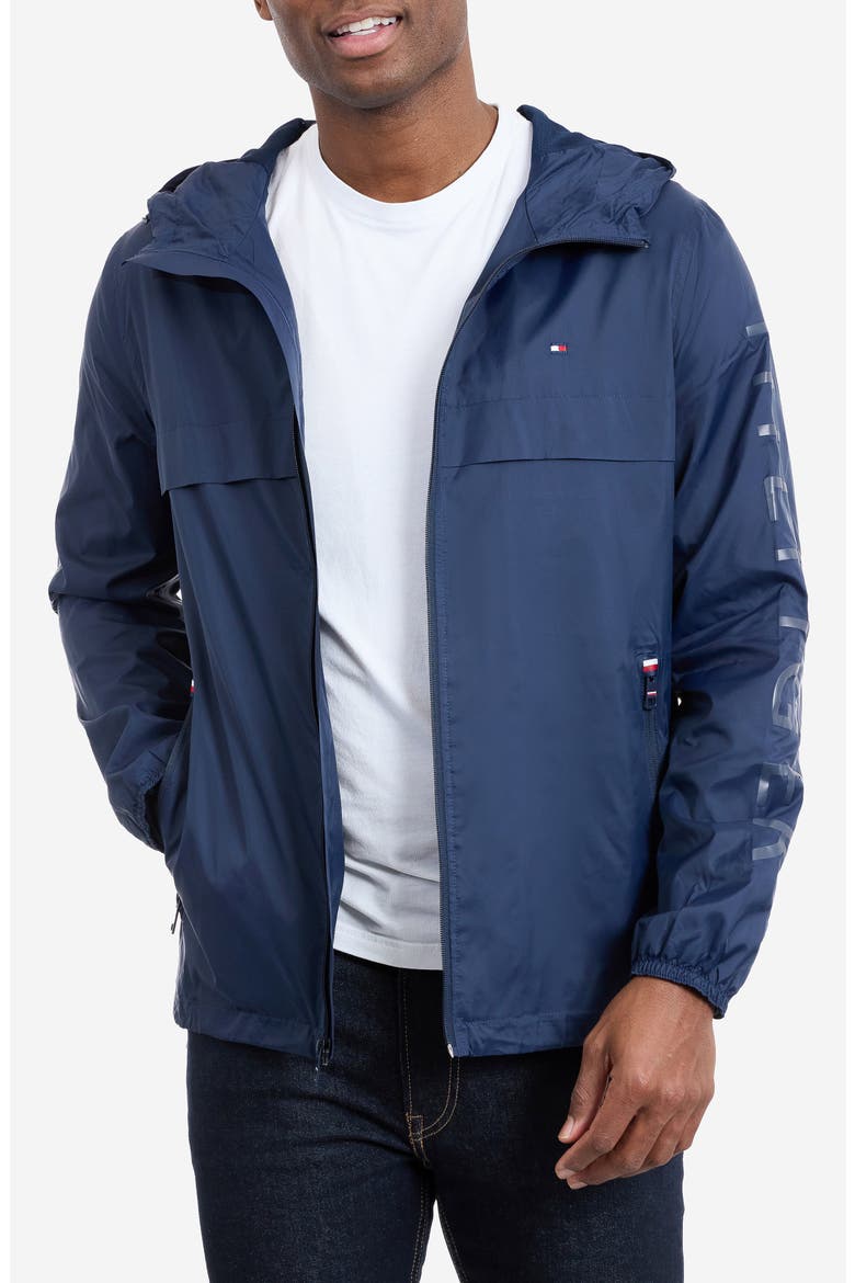 Hooded Windbreaker, Main, color, NAVY