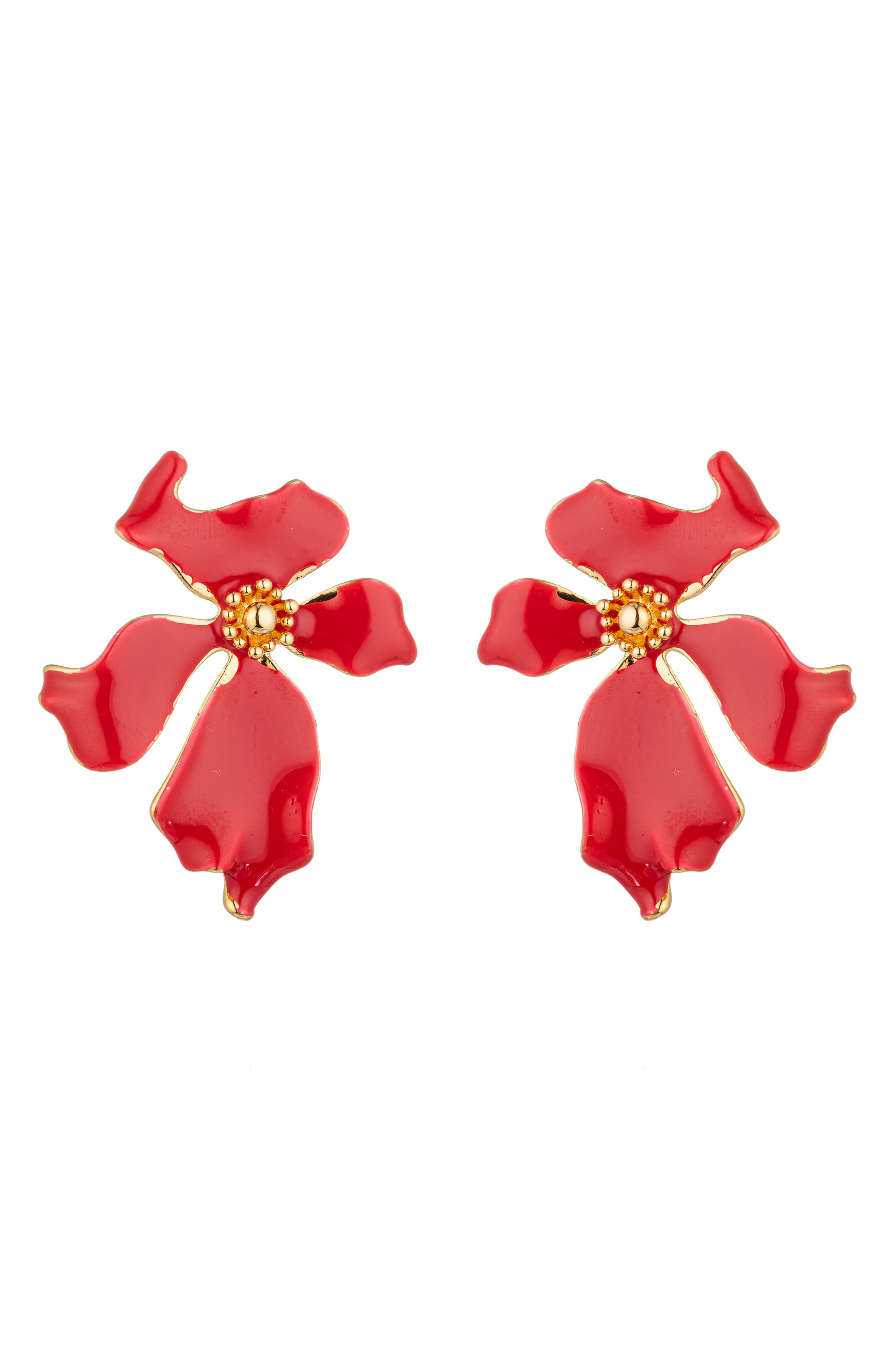 EYE CANDY LOS ANGELES Olivia Enamel Flower Earrings