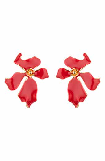 EYE CANDY LOS ANGELES Olivia Enamel Flower Earrings