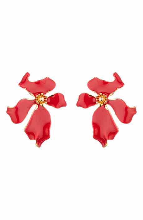 EYE CANDY LOS ANGELES Olivia Enamel Flower Earrings