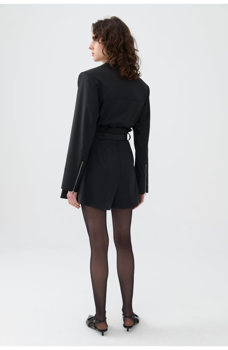 Nocturne Belted Long Sleeve Romper, Alternate, color, 