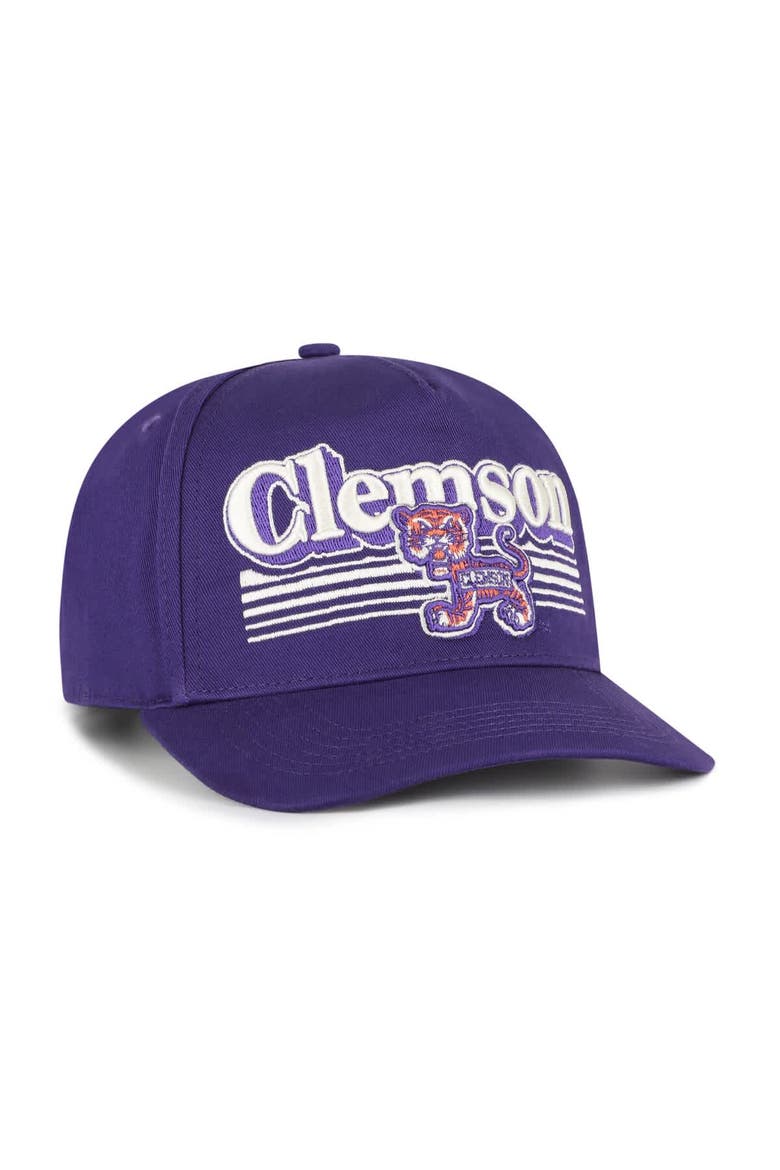 Men's '47  Purple Clemson Tigers Script Fade Hitch Adjustable Hat, Alternate, color, Purple