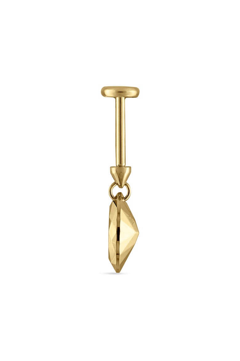 Faceted Marquise Single Threaded Stud Earring, Alternate, color, YELLOW GOLD