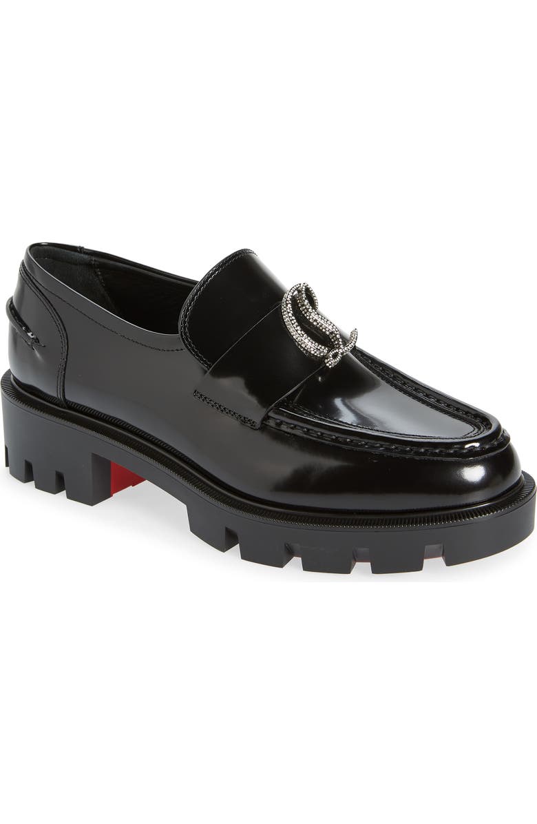 Christian Louboutin Crystal Monogram Loafer, Main, color,