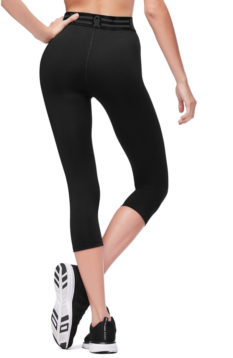 Good American Icon Crop Leggings, Alternate, color, Black001