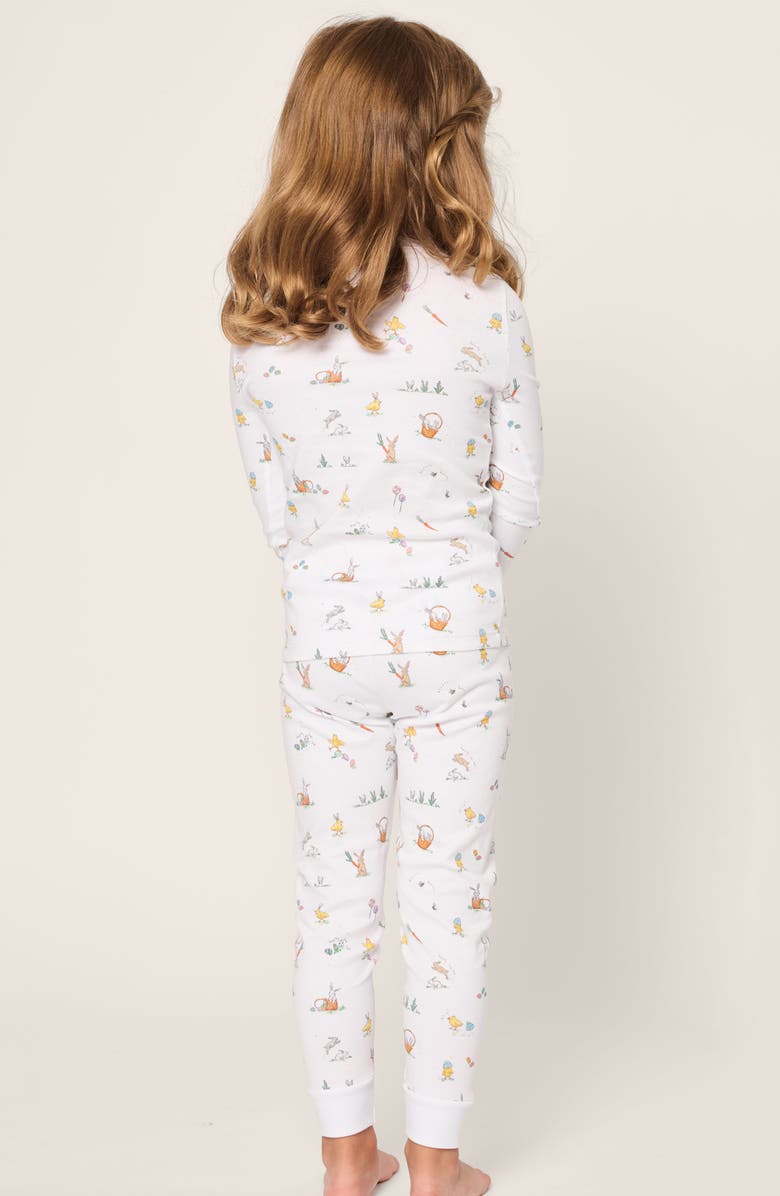 Petite Plume Kids' Easter Print Fitted Pima Cotton Two-Piece Pajamas, Alternate, color, 