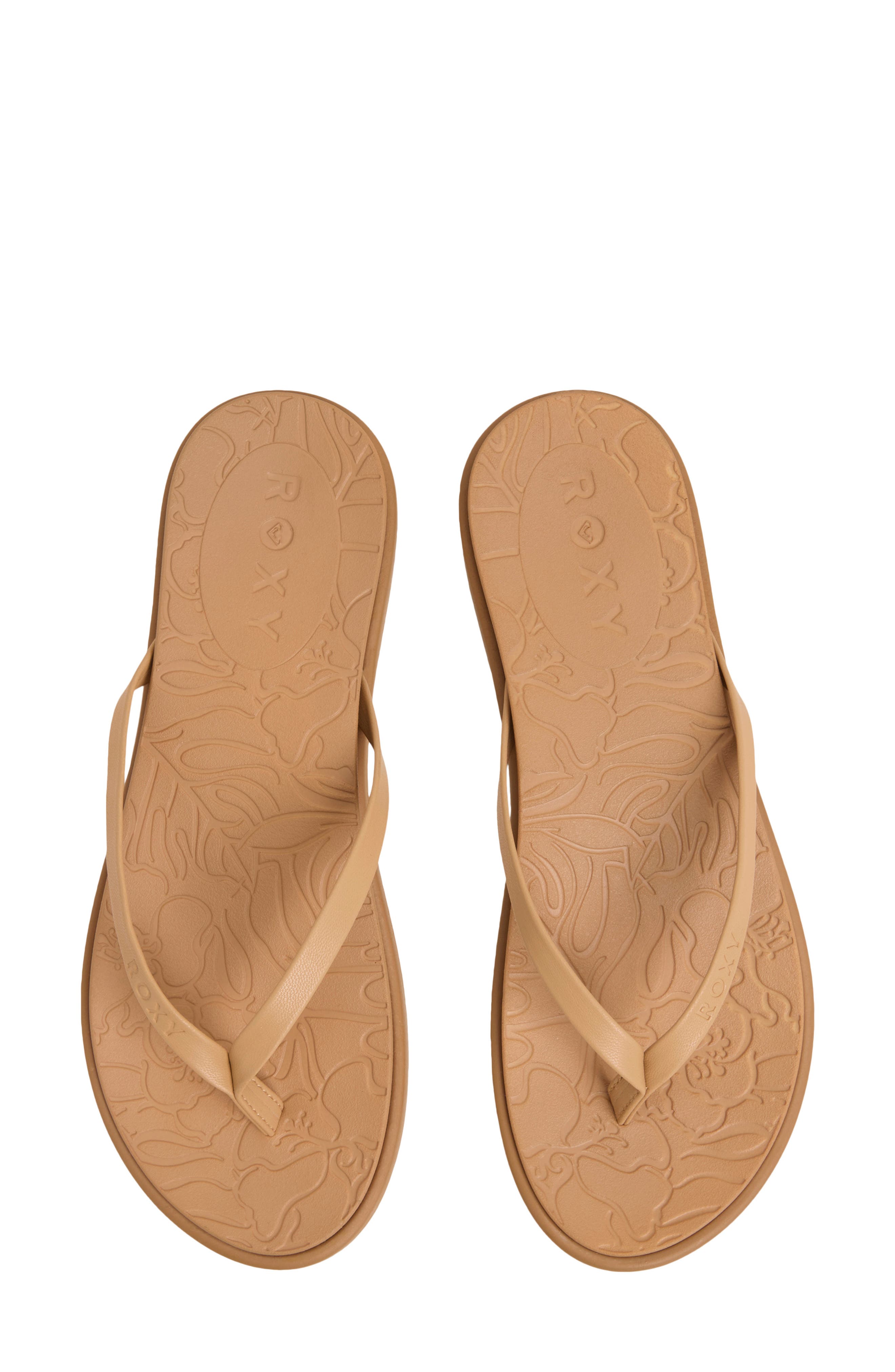 Roxy Calabasas Flip Flop, Alternate, color, Tan