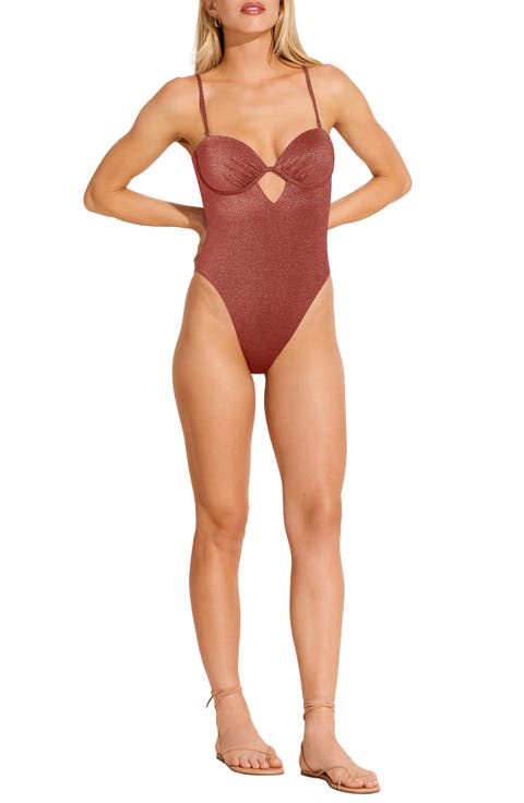 Mabel Metallic Underwire One-Piece Swimsuit