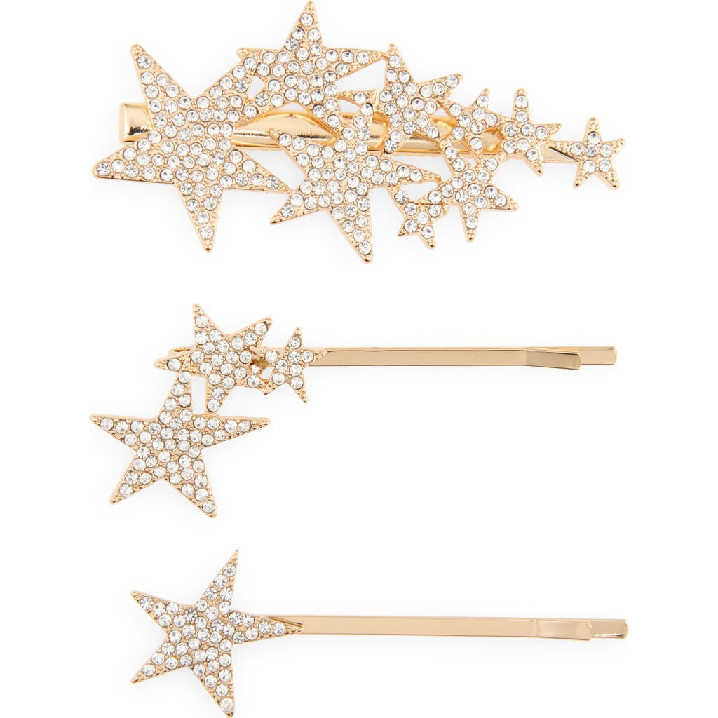 Ettika Starry Nights Assorted 3-pack Hairpin Set In Gold
