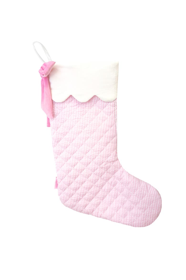 Quilted Christmas Stocking, Main, color, Pink