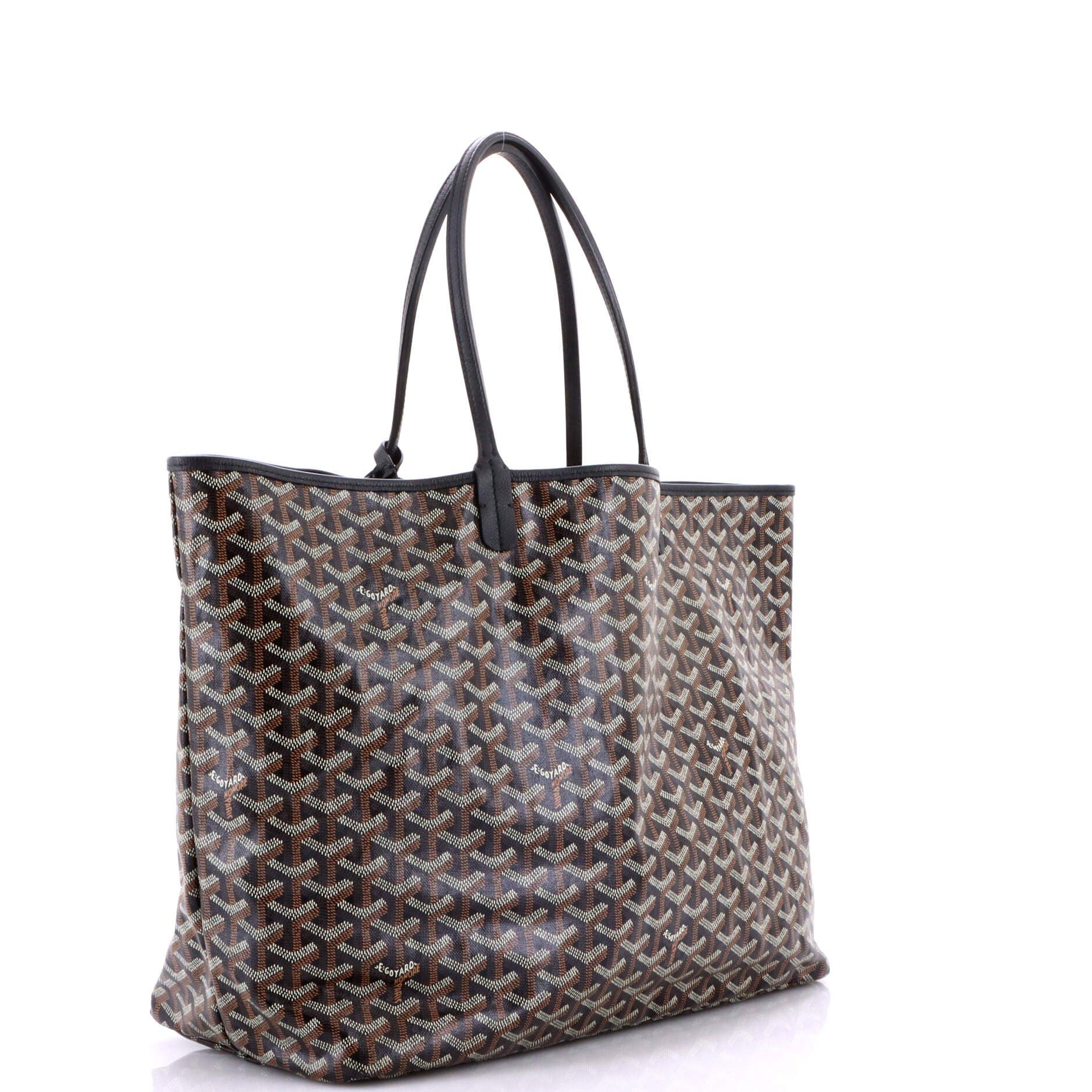 Pre-Owned Goyard Saint Louis Tote Coated Canvas GM, Alternate, color, Black