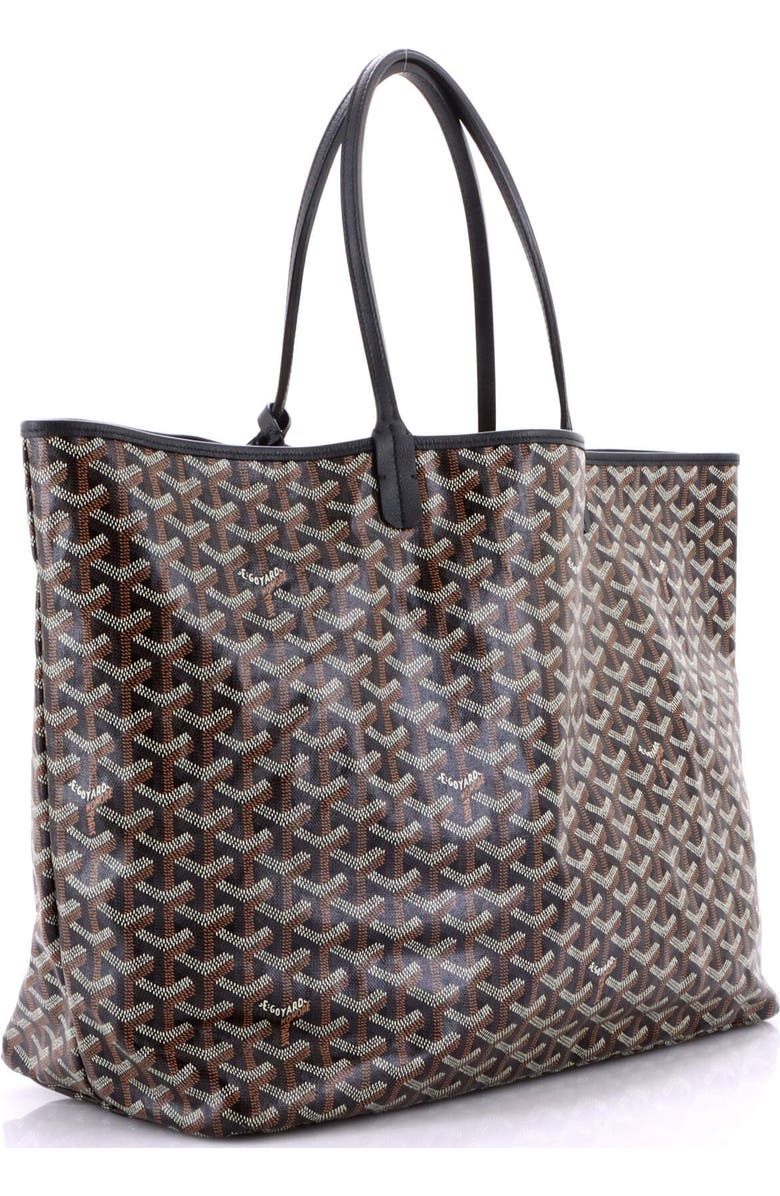 Pre-Owned Goyard Saint Louis Tote Coated Canvas GM, Alternate, color, Black