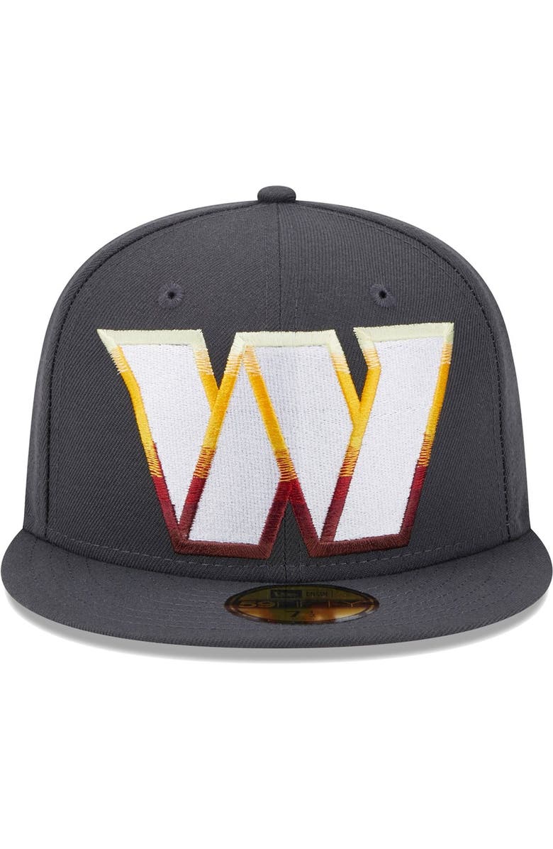 New Era Men's New Era Graphite Washington Commanders Color Dim 59FIFTY Fitted Hat, Alternate, color, 