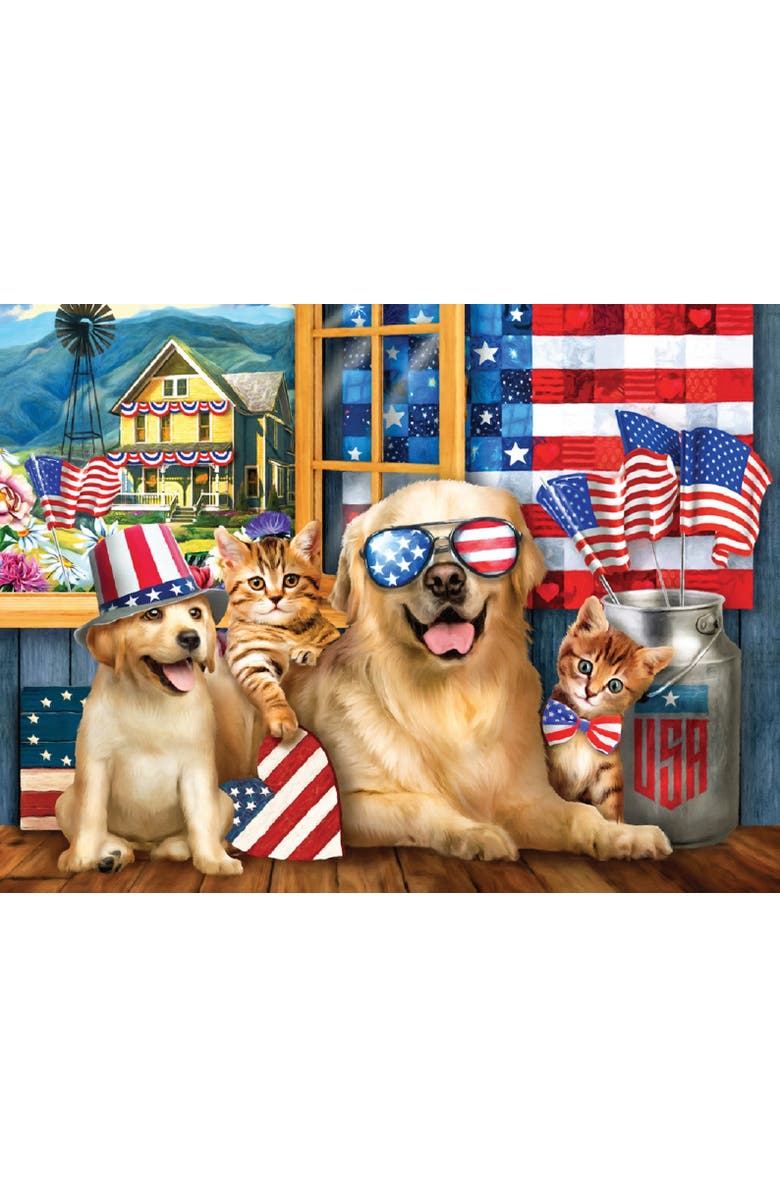 Sunsout Born in the U.S.A. 300 piece Jigsaw Puzzle for Adults, Main, color, Multicolor