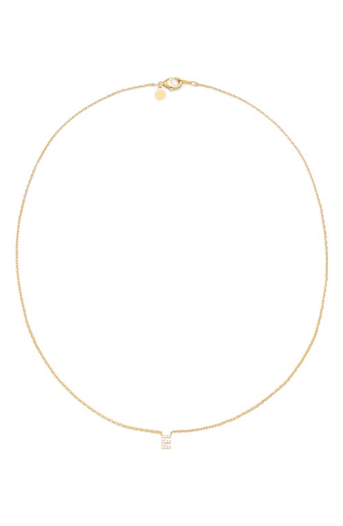 Petit Moments Call Me By Your Name Initial Pendant Necklace In Gold - E