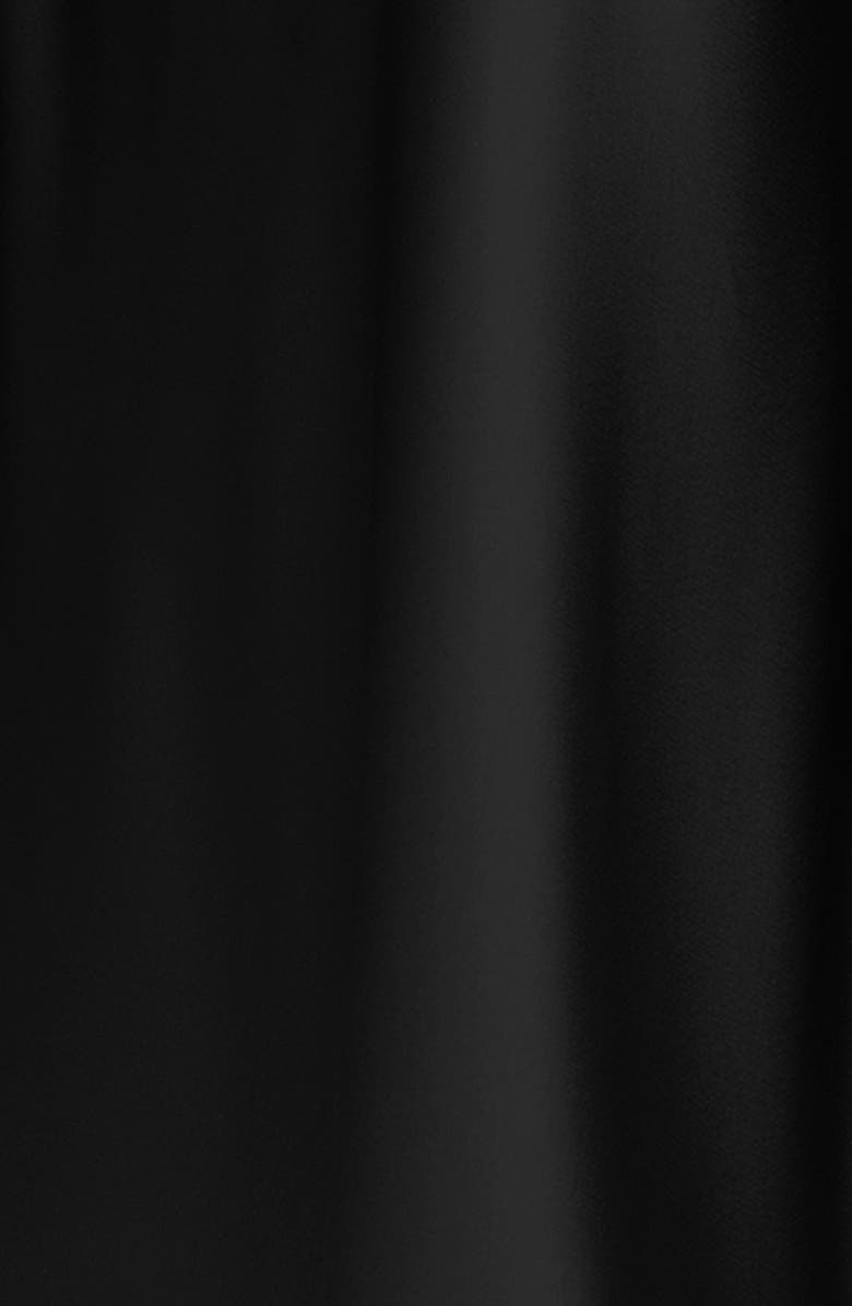 Xscape Evenings Halter Neck Satin Sheath Gown, Alternate, color, Black