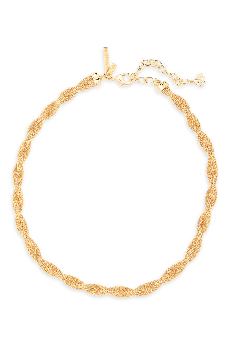 Serpentine Mesh Necklace, Main, color, GOLD