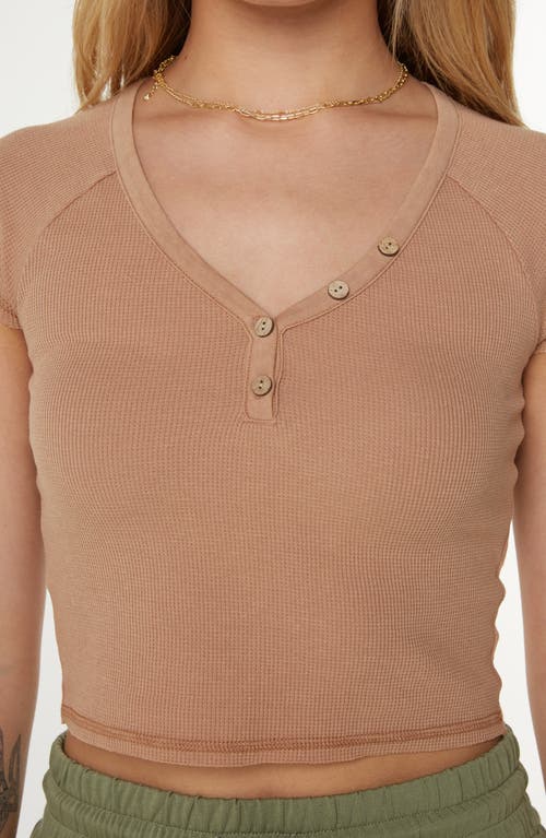 Roxy Coffee Date Crop Top In Brown