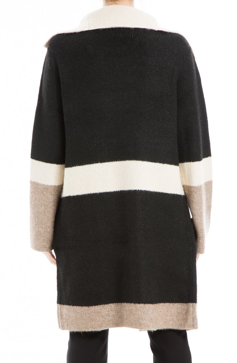 MAX STUDIO Stripe Long Sweater Coat, Alternate, color, 