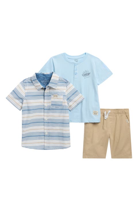 Shirt & Shorts Three-Piece Set (Toddler & Little Kid)