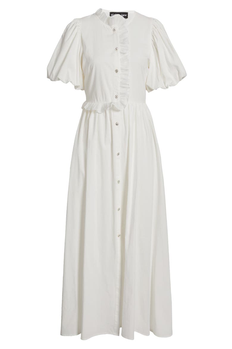 Embrace Ruffle Puff Sleeve Maxi Dress, Alternate, color, IVORY