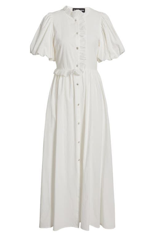 Sister Jane Embrace Ruffle Puff Sleeve Maxi Dress In White