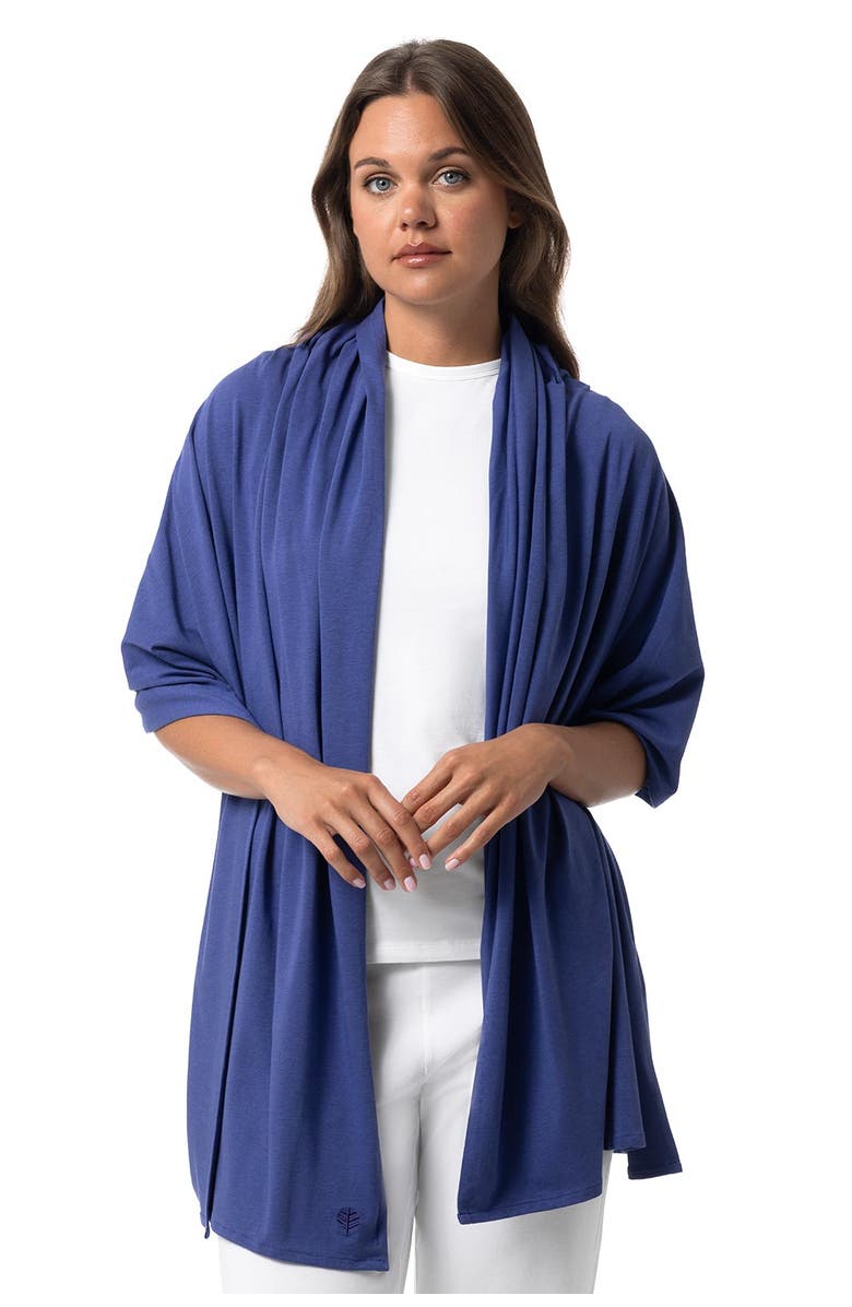 Coolibar Beach Shawl - UPF 50+ Sun Protection - Sanibel, Alternate, color, Future Dusk