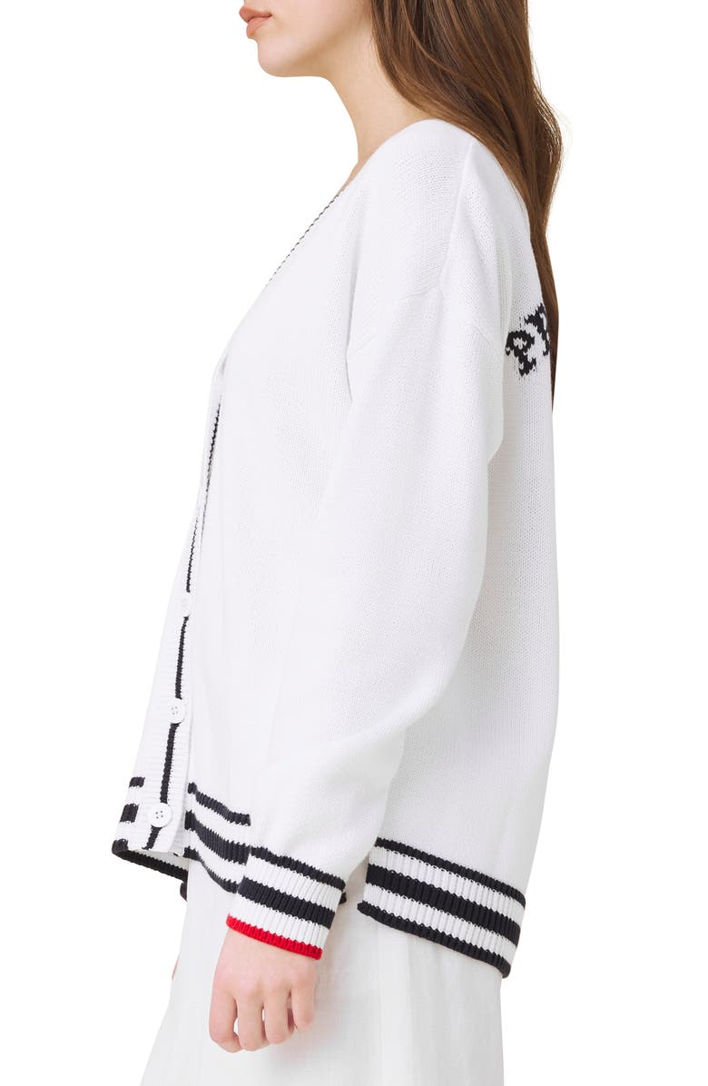 Splendid Catch of the Day Cardigan, Alternate, color, White/ Navy Blue/ Multi