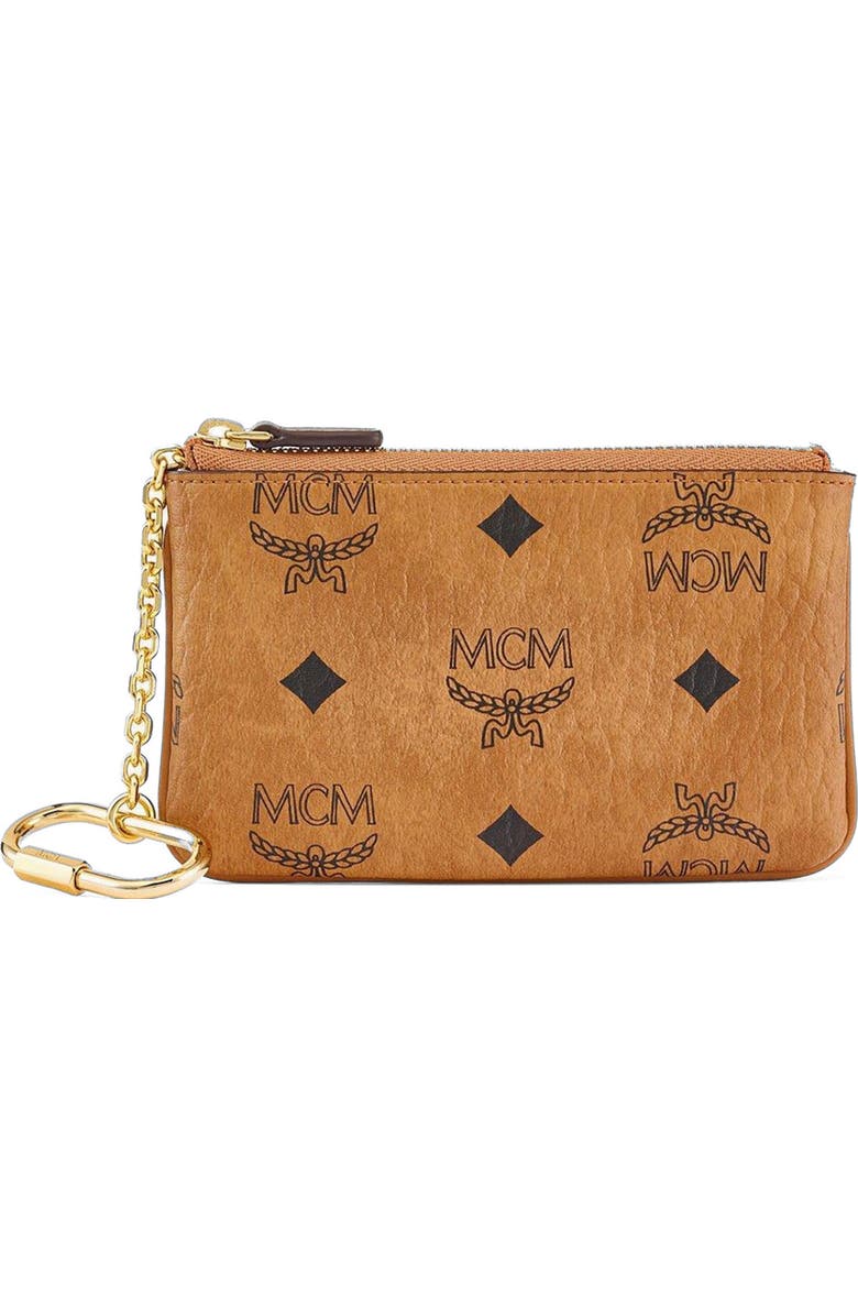 MCM Key Pouch in Visetos Original, Main, color, Cognac