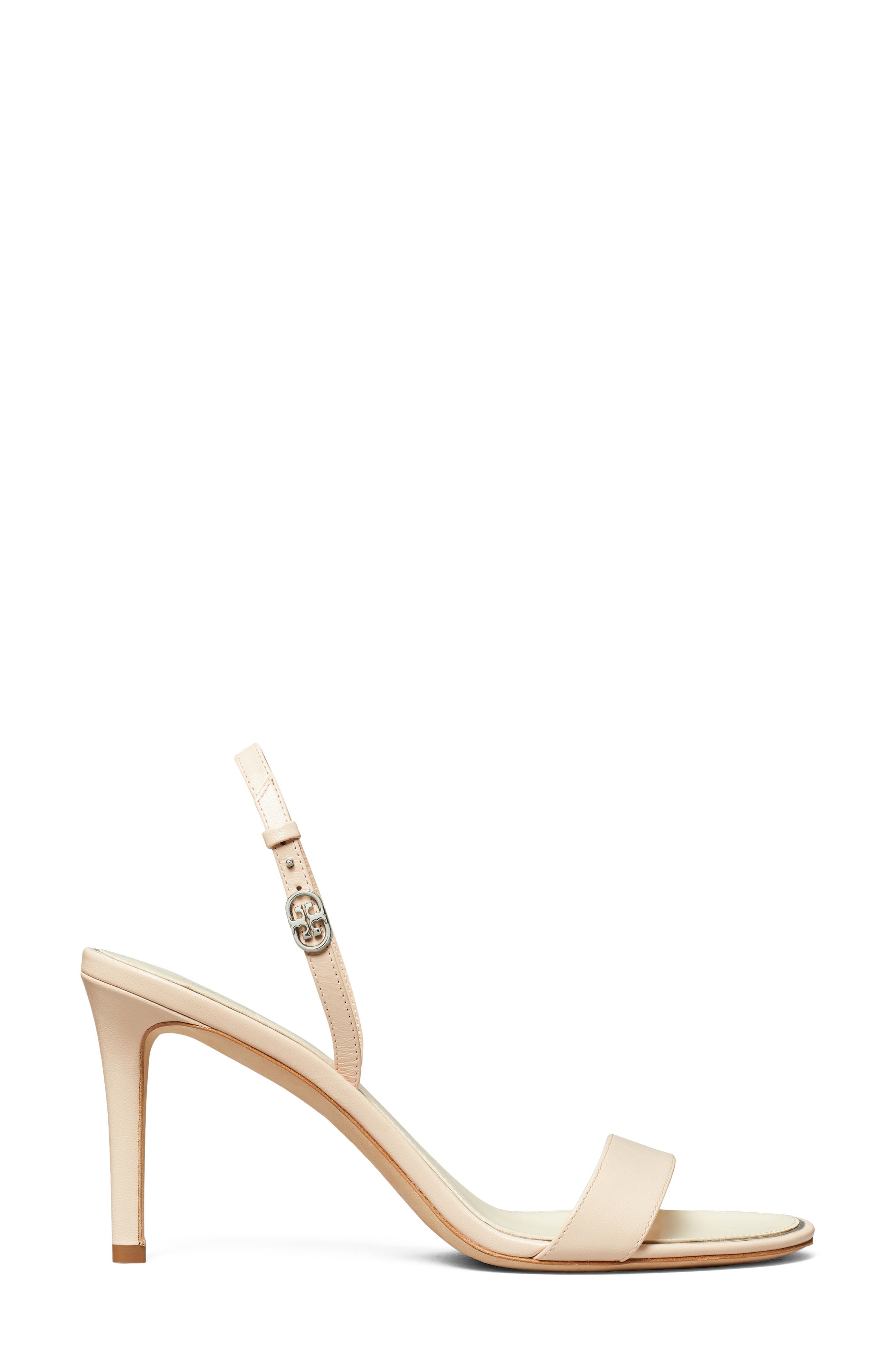 Tory Burch Double T Buckle Slingback Sandal, Alternate, color, Soft Pink