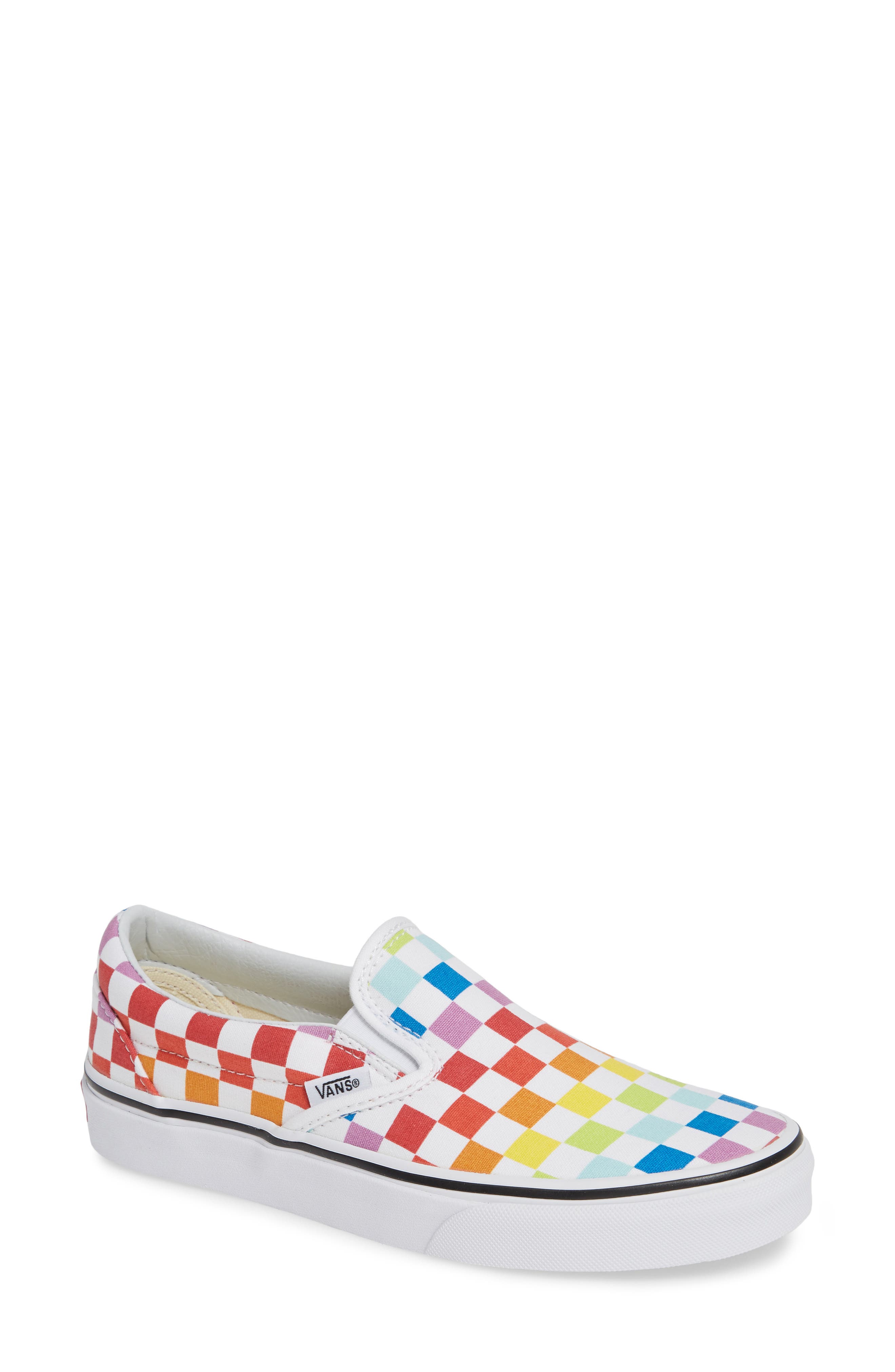 'Classic' Slip-On, Main, color, RAINBOW/ TRUE WHITE