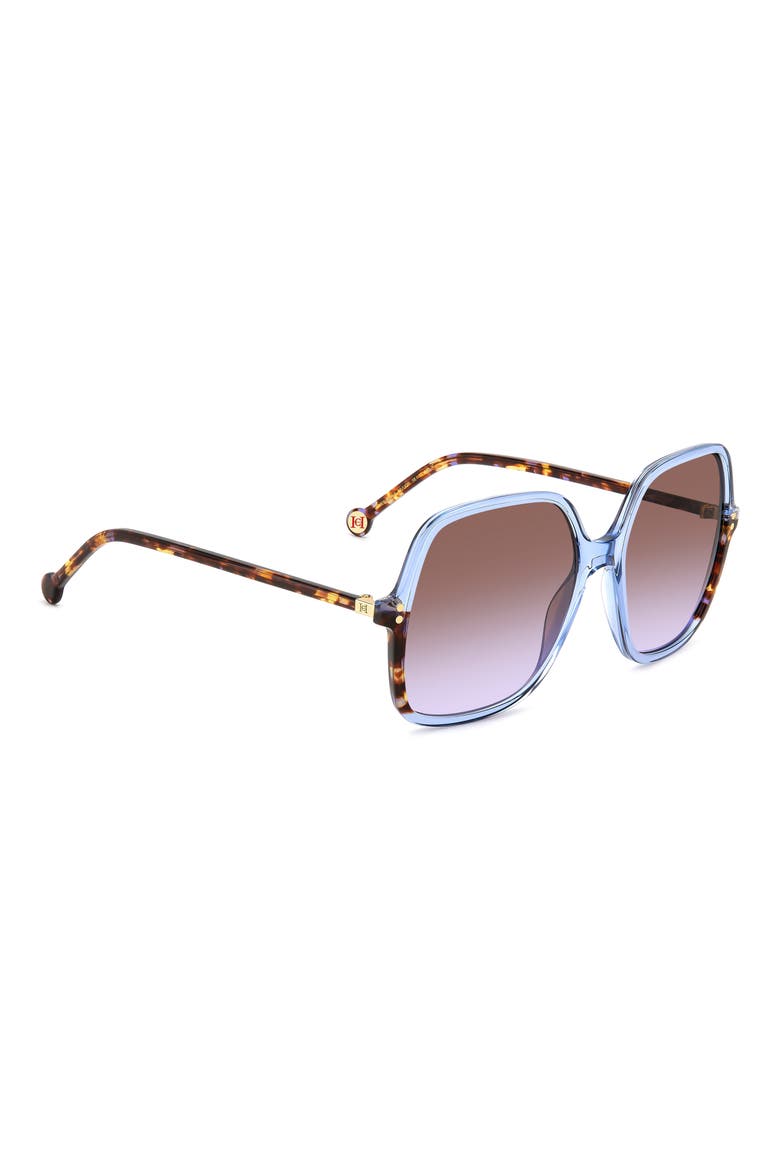 56mm Square Sunglasses, Alternate, color, AZURE