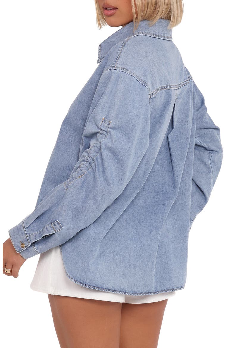 Antonella Denim Button-Up Shirt, Alternate, color, DENIM BLUE