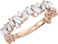 HauteCarat Radiant Cut Lab Grown Diamond 18K Gold Eternity Band