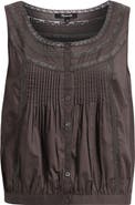 Madewell Lace Inset Pintuck Sleeveless Top