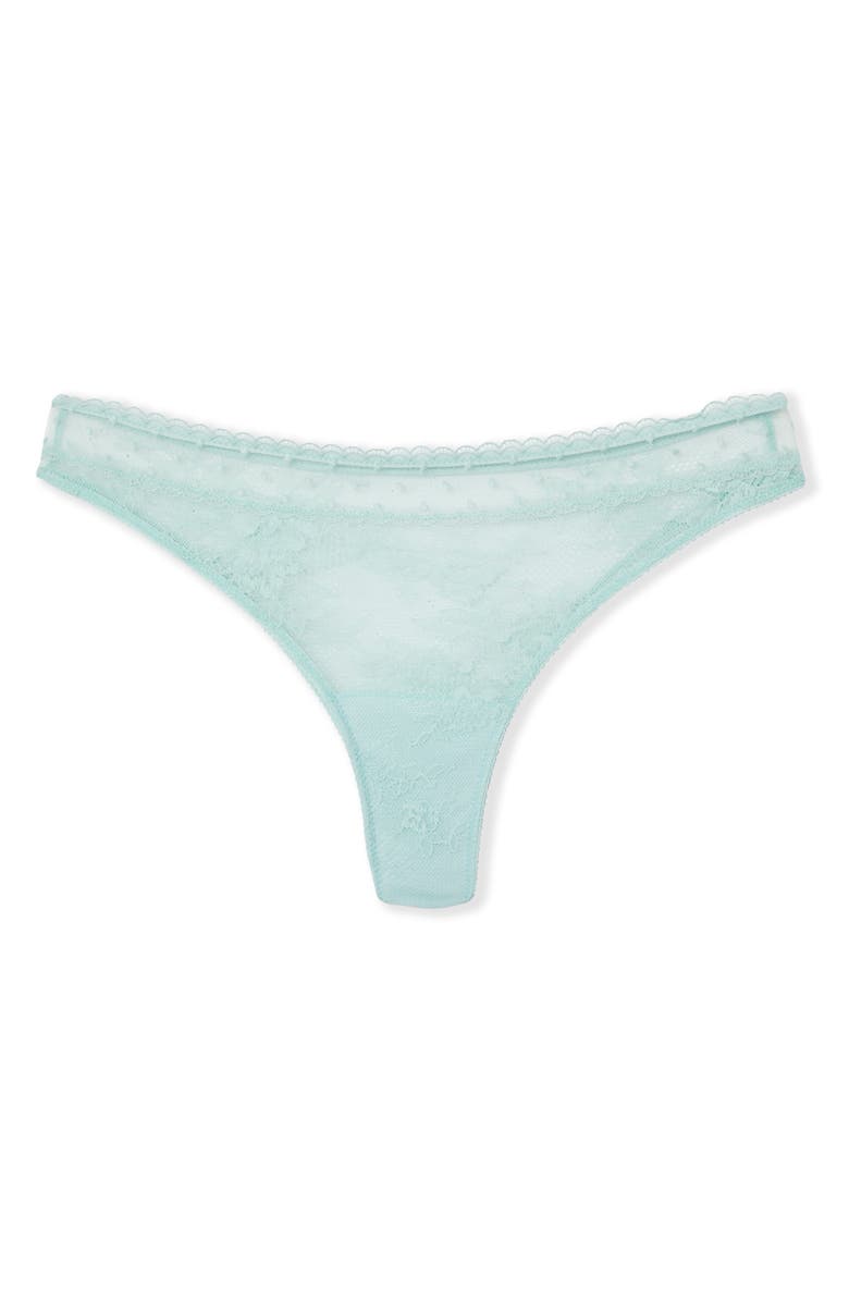 Etam Plume Tanga Panties, Alternate, color, Blue Green