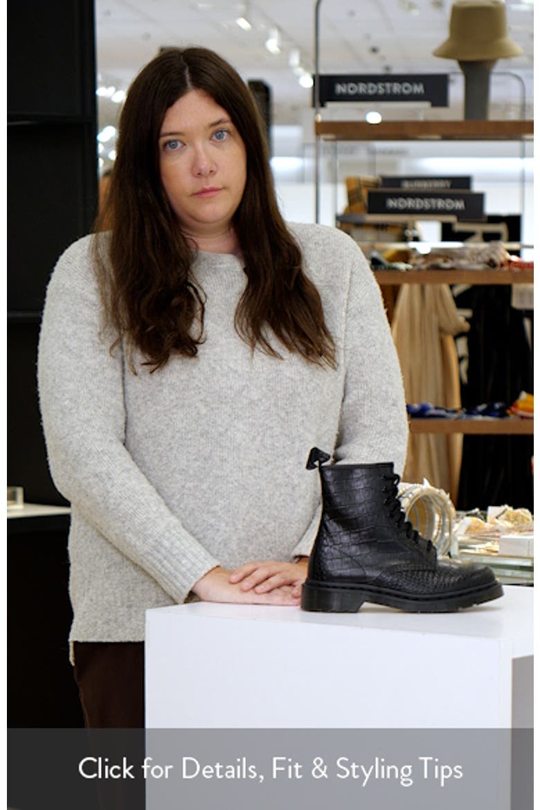 1460 Croc Embossed Combat Boot video