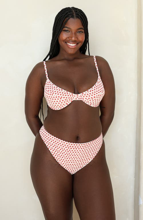 Dippin Daisys Seashore High Waist Cheeky Bikini Bottom In Rockstar