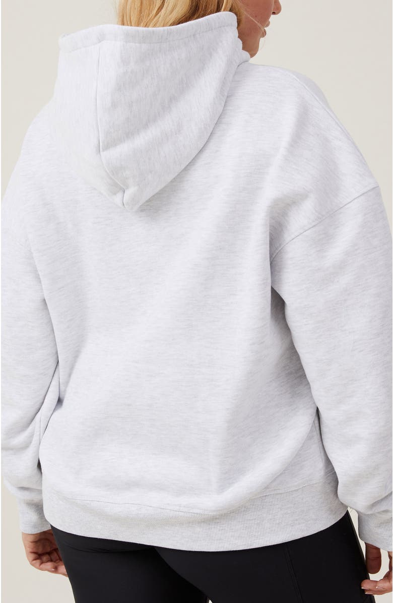 COTTON ON BODY Women's Active Plush Premium Hoodie, Alternate, color, Cloudy Grey Marle