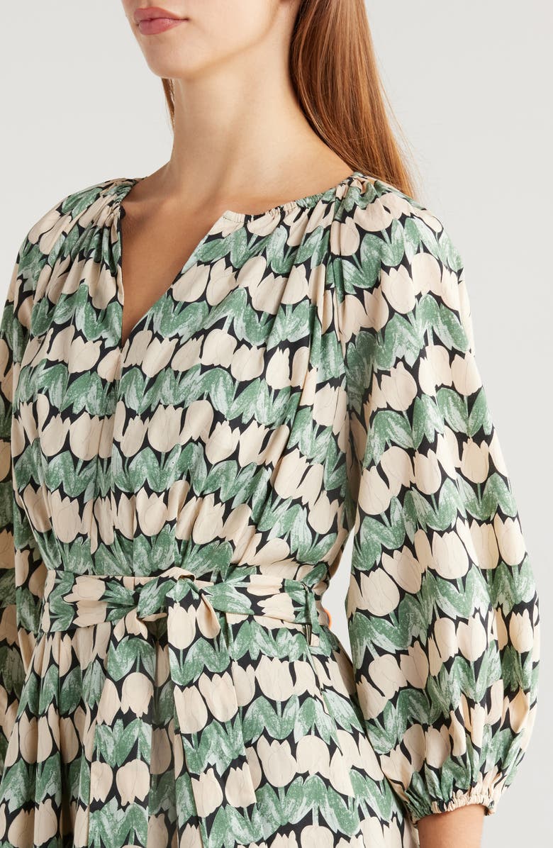 En Saison Raleigh Print Long Sleeve Minidress, Alternate, color,