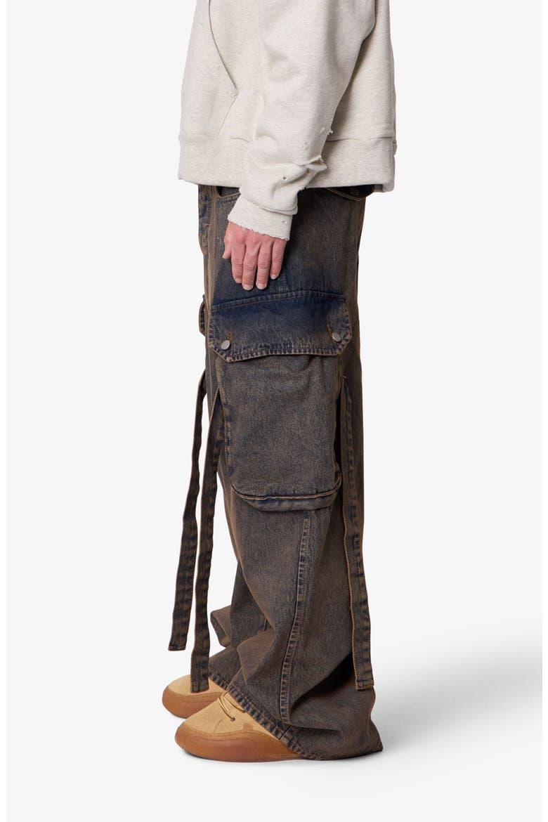 Washed Cargo Jeans, Alternate, color, WASHED BROWN