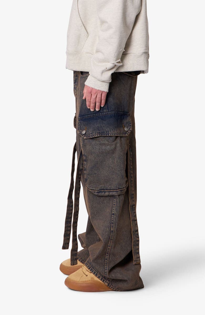 mnml Washed Cargo Jeans, Alternate, color, Washed Brown